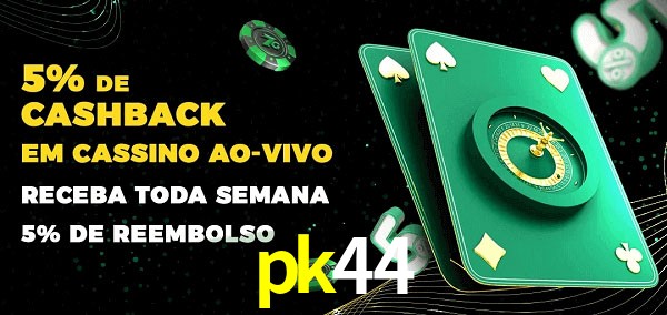 Promoções do cassino ao Vivo pk44